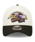 Men's Cream, Black Baltimore Ravens 2022 Sideline 39THIRTY 2-Tone Flex Hat