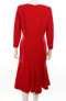 Michael Michael Kors Womens 3/4 Sleeve Solid Red Flare A-Line Dress Size 6