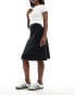 Pimkie jersey a line midi skirt in black