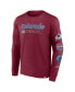 Men's Burgundy Colorado Avalanche Strike the Goal Long Sleeve T-shirt