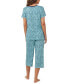 Women's 2-Pc. Cropped Short-Sleeve Pajamas Set