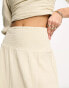 Pretty Lavish ruched maxi skirt co-ord in stone