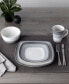 Colorscapes Layers Square Dinner Plate Set of 4, 10.75"