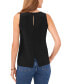 Women's Square-Neck Keyhole Split-Hem Sleeveless Top