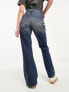 COLLUSION x008 mid rise relaxed flare jeans in washed black