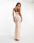 Starlet halterneck maxi dress in gold embellishment