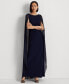 Georgette-Cape Gown