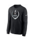 Men's Black Las Vegas Raiders Icon Legend Long Sleeve Performance T-shirt