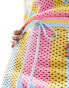 Mango crochet co-ord skirt in multi