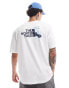 The North Face Expedition Stickers backprint oversized t-shirt in white and blue exclusive to ASOS