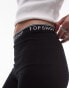 Topshop branded legging short in black