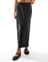 ONLY jersey midi skirt in acid wash black