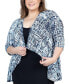 Plus Size 3/4 Length Sleeve Open Cardigan