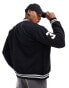 Polo Ralph Lauren player logo fleece baseball jacket in black