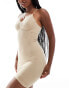 Vero Moda seamless bodycon shaping dress in beige