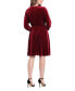 Women's Dolman-Sleeve Velvet Fit & Flare Dress