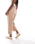 ASOS DESIGN straight leg trouser with double layer detail in clay