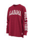 Women's Crimson Alabama Crimson Tide Plus Size Two-Hit Canyon Long Sleeve T-shirt