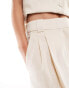 Mango linen mix co-ord trousers in beige