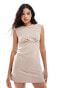 Closet London underbust seam mini dress in taupe