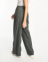 ASOS DESIGN Tall double button trouser in grey