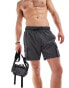 Hollister 9inch swim shorts in black with side pockets