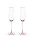 Rose Crystal Champagne Flute Set