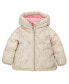 Baby Girls Baby Fleece Lined Heart Puffer Jacket 6-24M