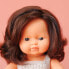 MINILAND Caucasian Brunette Girl 38 cm Colourful baby doll