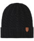 Men's Cable-Cuff Logo Patch Beanie