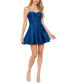 Juniors' Satin A-Line Party Dress