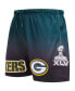 Men's Black, Green Green Bay Packers Ombre Mesh Shorts