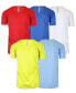 Men's Short Sleeve Moisture-Wicking Quick Dry Performance Crew Neck Tee -5 Pack