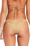 Vitamin A 297214 Elle Tie Side Brazilian Bikini Bottom Golden Glow Metallic, S/6