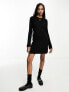 ASOS DESIGN Tall fit and flare mini dress in black