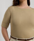 Plus Size Boat-Neck Tee