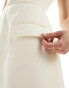 Heiress Beverly Hills exclusive premium structured cap sleeve pocket detail mini dress in cream