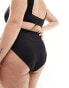 ASOS DESIGN Curve Maya mix and match high leg high waist bikini bottom in black