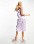 Heartbreak satin cami midi dress with side split in lilac ditsy floral print