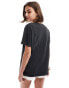 ASOS DESIGN regular fit t-shirt with skull pocket graphic in washed charcoal