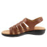 Trotters Tiki Laser T2322-215 Womens Brown Leather Strap Sandals Shoes