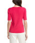 Anne Klein Half Sleeve V-Neck Top Women's Pink Xs