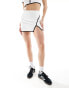 ASOS DESIGN co-ord tipped skort in white