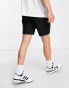 Topman palm print shorts in black