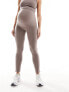 Mamalicious Maternity over the bump seamless ribbed legging co-ord in taupe