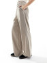 Selected Femme high waist wide fit trousers in beige