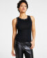 Women's Ribbed Grommet-Trim Tank Top, Created for Macy's