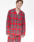 Family Pajamas Men's 2-Pc. Brinkley Cotton Plaid Notch-Collar Pajamas Set, Created for Macy's