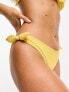 & Other Stories crinkle tie side bikini brief in yellow