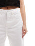 Stradivarius denim jort in white